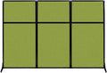 Versare Workstation Partition | Portable Wall Divider | Modern Office Cubicle | Free Standing Privacy Screen | Flexible Work Space | 99" x 70" Lime Green Fabric Panels