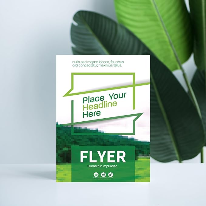 Customized Flyer Paper for Business Personalized A5 Flyer with Your Photo Logo Text Glossy Paper Printing Flyers for Advertising, Customized printing on one or both sides (500, 1000, 2000 Sheets)