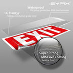 iSYFIX Exit Signs Stickers – 12 Pack 12x4 Inch – Premium Self-Adhesive Vinyl, Laminated for Ultimate UV, Weather, Scratch, Water and Fade Resistance, Indoor and Outdoor