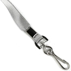 Beebel Grey Lanyard Bulk Lanyards for Id Badges Flat Lanyard with Badge Clip Swivel Hook 100 Pack
