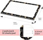 SXboxing Sticky Notes 4X6 Inches, 2 Pack Large Cute Self-Stick Pads, Bright Funny Memo Pads Easy to Stick for Home, Office Glitter Gold Leopard