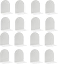 Lulonpon 16 Pieces Book Ends, Bookends, Books Stand, Metal Bookend for Shelves, White Book Ends for School, Library, Desktop Organizer
