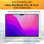Mamol Magnetic Privacy Screen MacBook Pro 16 Inch 2021-2025 (M1-M2-M3-M4), Removable Anti Blue Light Glare Filter Screen Protector