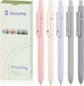 Donyang Gel Pens, 5pcs 0.5mm Cute Black Ink Fine Point Pens With Smooth Writing, Quick Dry Pens For Journaling Note Taking, Teacher Work Desk Accessories Office Supplies for Men Women