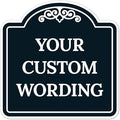 Custom Decorative Sign, Personalized Metal Sign for Business, Driveway, Home, Airbnb, Office Door Plaque, Black Background, 12x12 Inches, ACM, Fade Resistant, Made in USA
