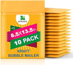 Kraft Bubble Mailers [10 Pack] Mailing Packing Envelopes #3 (8.5" x 13.5")