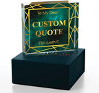 Personalized Gifts, Custom Quote Block Letter Board,Crystal-Clear Acrylic With Gift Box,17 Styles, Holiday and Christmas Gift for Mom, Dad, Girlfriend, Him or Her, Husband, Wife (4"x4, Affluent)