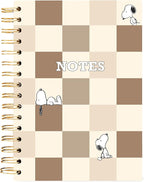 Graphique Snoopy Hardbound Spiral Journal, 160 Ruled Pages Hard Cover Notebook, Diary, Lists, Record Month and Date, Premium Paper, 6” x 8”