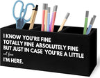 URLLUAE Thoughtful Uplifting Gifts Wooden Pen Pencil Holder for Office Desk Accessories, Thinking of You Get Well Soon Gifts for Women Men, Encouragement Makeup Brush Toothbrush Holder Organizer