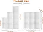 HOMIDEC Closet Organizers and Storage, 9 Cube Storage Organizer, Portable Closet Organizer Cubes Shelves for Clothes, Bedroom, Kids Room, Bathroom, Wardrobe, White