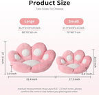 Ditucu Cat Paw Cushion Kawaii Chair Cushions 31.4 x 27.5 inch Cute Stuff Seat Pad Comfy Lazy Sofa Office Floor Pillow for Gaming Chairs Room Decor Pink