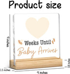 Baby Announcement Gifts for New Parents, Pregnancy Gifts for Mom, Funny Baby Arrives Countdown Acrylic Sign A 07