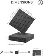 Fluxynara Felt Bulletin Board Tiles -28"x18" with 40 Adhesive Tabs, Cork Board Alternative for Office Decor, Push Pin Board Wall Organizer 6-Pack (Charcoal Gray)