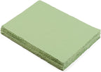 Wanderings Handmade Green Deckle Edge Blank Paper - 4x6 - Pack of 50 - Watercolour/Mixed Media Paper - Save The Date Invitations Greeting Cards Notes DIY Arts Crafts - Thick 150 GSM