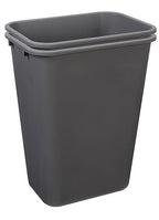 Amazon Basics Rectangular Commercial Office Wastebasket, 10 gallon (Pack of 2), Grey