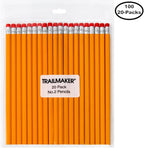 Trail maker Unsharpened Yellow Pencils in Bulk for School, Office Supplies | Bulk Wood Cased #2 HB Pencils (100 20-Packs)