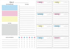 JAMIEKA 52Color Weekly Tearable Planners Pad for Efficient Time Management Goal Tracking On Paper Schedule Notepad for Student