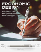 Nicpro 4 Pack Metal Mechanical Pencil Set 0.9mm, MB1000 Lead Drafting Pencil 0.9 mm with 6 Tube HB #2 Lead Refill, 3PCS 4B Eraser, 9 Cap Eraser for Artist Writing, Sketching, Drawing- Come with Case