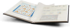 LIGHTHOUSE – “BASIC” Hard Cover Stockbook for Stamps – 32 White Cardstock 9”x12” (A4) Pages with Glassine Strips - Blue