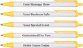 RevMark Personalized Ballpoint Pen, Custom Printed Name, Business or Event Information, Timeless Advertising, USA Made Pens, Promotional Marketing, Smooth Black Ink, Bulk Pack (Yellow,100 Ct)