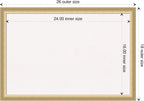 Amanti Art White Cork Board for Wall, 18x26 Vision Board with Gold Frame, Medium Corkboard Office Decor for Home Organization, Casual Corkboard Pinboard to display items for home organization