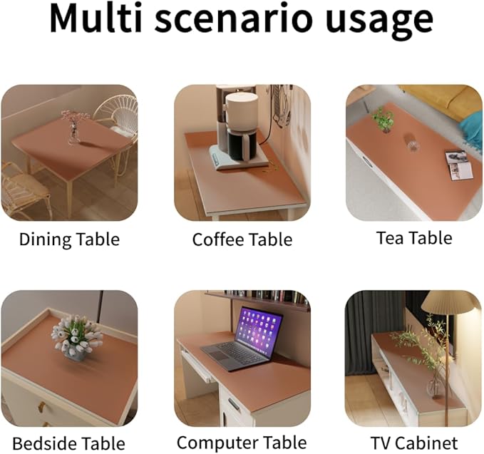 Zinkooat Table Cover Rectangle for Dining Room Table - Can Be Used On Both Sides Waterproof and Easy to Clean Good Flatness Used for Dining Table(Brown+Gray 44x96)
