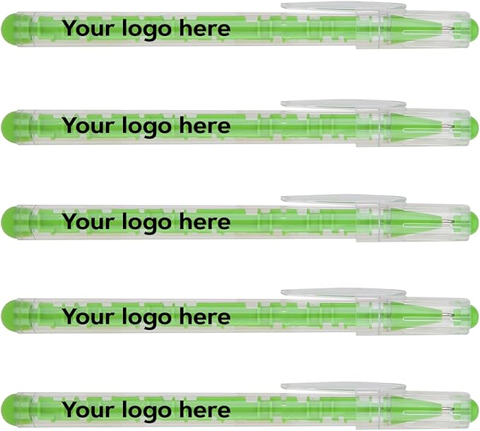 Custom Maze Ballpoint Pens – Personalized Puzzle Pens with Logo/Text – Promotional Pens for Events, Schools, Trade Shows – Fun Interactive Design (Green, 500 Count, Pack of 1)