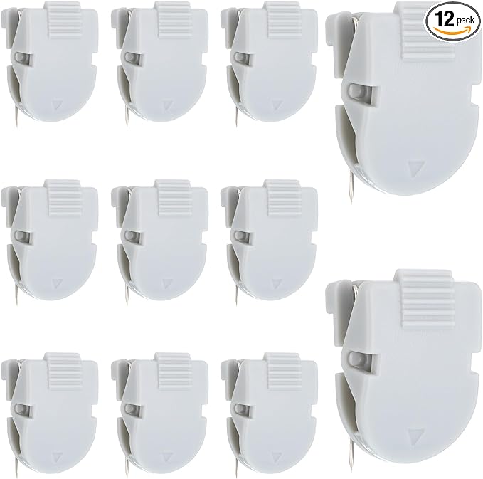 Eldraqth Cubicle Hooks, 12 Pcs Panel Cubicle Clips for Fabric Walls, Plastic Cubical Accessories for Office, Home, Kitchen, Room, Hanging Photos, Notes, Memos, Data Cableswork (Gray)