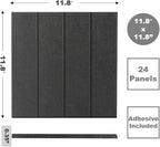 DECORITA Felt Bulletin Board Tiles | Modern Cork Board Alternative | Large Cork Boards for Walls | Aesthetic Felt Wall Panels for Office & Home Decor | Pinboard & Photo Board (24-Pack) | Black