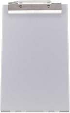 Saunders Metal Clipboard with Storage, Silver Single Layer Nursing Clipboard Folio, Memo Size Paper Organizer, Steel Clip with Self Locking Latch, Form Holder for Office, School & Work - Made in USA