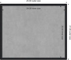 Amanti Art Black Framed Magnetic Board 21x25 Medium Vision Board for use with Magnets, 100% Metal Sheet to Display Items as Office Decor or for Home Organization in mudroom, Kitchen or Kids Room