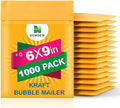 Kraft Bubble Mailers [1,000 Pack] Shipping Mailing Packing Padded Envelopes #0 (6" x 9")