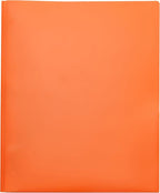 Amazon Basics Heavy Duty Colorful Plastic Folders with 2 Pockets for Letter Size Paper, Pack of 12, Assorted Colors