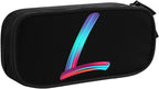 Pazacon Cute Initial Pencil Case for Kids Students, Large Capacity Pencil Pouch for Boys Girls, Letter Design Pencil Box Pen Bag Office Stationery Organizer, Rainbow Letter L