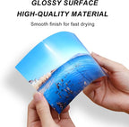 ESHANG Glossy Inkjet Photo Paper 100 Sheets 8.5x11 Inches 48lb Professional Photographic Paper 8.5 mil Compatible with Dye Ink Printer 180GSM