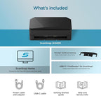 ScanSnap iX2400 High-Speed Simple One-Touch Button Color Document, Photo & Receipt Scanner with 100 Page Auto Document Feeder for Mac or PC, Black