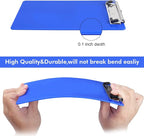 2 PCS Blue Plastic Clipboard with Pen Holder,Nursing Clipboard Standard Letter A4 Size,Thickened Clip Boards 8.5x11,Hanging Clipboards for Women Kids Students School Office Home