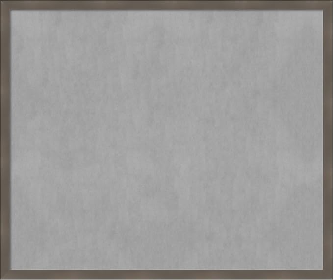 Amanti Art Grey Framed Magnetic Board 42x50 Oversize Vision Board for use with Magnets, 100% Metal Sheet to Display Items as Office Decor or for Home Organization in mudroom, Kitchen or Kids Room