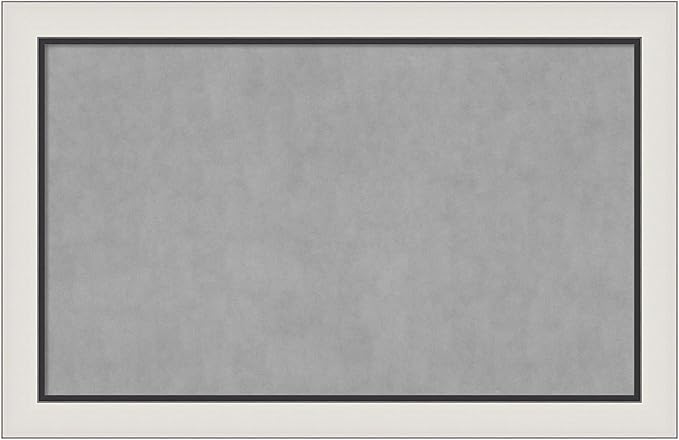 Amanti Art Silver Framed Magnetic Board 30x46 Large Vision Board for use with Magnets, 100% Metal Sheet to Display Items as Office Decor or for Home Organization in mudroom, Kitchen or Kids Room