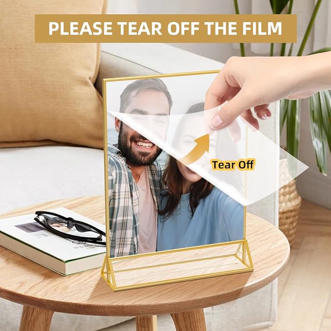 PPH-Sisy Acrylic Sign Holder 4 x 6 Clear Table Flyer Holder，Plastic Display Stand for Home Office Shop- Exhibition 4 x 6 inches (6pcs)