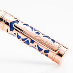 Conklin Endura Deco Crest Fountain Pen in Blue, Medium Nib, Premium Writing Instrument