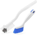 SHUNWEI 2 Pcs Cleaning Brush Small Scrub Brush for Cleaning Sink Scrub Brush with Handle, Bathroom Kitchen Edge Corner Grout Cleaning Brushes for Household Use, Window Track Cleaning Brush