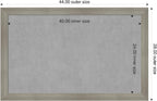 Amanti Art Grey Framed Magnetic Board 28x44 Large Vision Board for use with Magnets, 100% Metal Sheet to Display Items as Office Decor or for Home Organization in mudroom, Kitchen or Kids Room