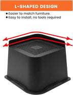 MXMZHXU Bed Risers 2 inch, 3 inch, 4 inch, 6 inch or 8 inch Heavy Duty Furniture Risers, Up to 6000 Lbs L Shaped Design Bed Lifts Blocks for Couch Desk Sofa Table (Black, 6 Inch 8 Pack)
