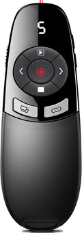 [Timer LCD Display] Wireless Presenter USB C Presentation Clicker Remote w Laser Pointer,Long Range Power Point Clicker Slide Clicker for Office Classroom Teacher