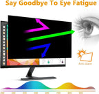 【50 Pack】 27 Inch Privacy Screen Protector for 16:9 Widescreen Monitors Desktop Anti-Glare Blue Light Filter Anti-Spy Film Relieves Eye Strain Easy Install