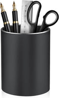 Dopaka Pen Holder Pencil Holder for Desk, Metal desk pen holder, Makeup Brush Holder, pencil cup, pen organizer for desk, for Office, School, Home, and Kids 3.9×3.14inch (Black)