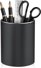Dopaka Pen Holder Pencil Holder for Desk, Metal desk pen holder, Makeup Brush Holder, pencil cup, pen organizer for desk, for Office, School, Home, and Kids 3.9×3.14inch (Black)