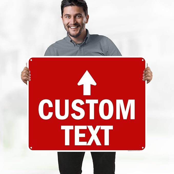 Custom Arrow,Custom Directional Sign, Up Arrow,24x30 Inches, 55 mil thick HDPE (high density polyethylene) Made in USA by My Sign Center