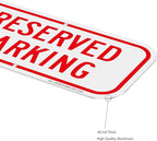 2 Pack Reserved Parking Signs,12x6Inch Aluminum Reserved Sign, UV Protected and Weatherproof, Durable Ink, Easy to Install and Read, Indoor/Outdoors Use
